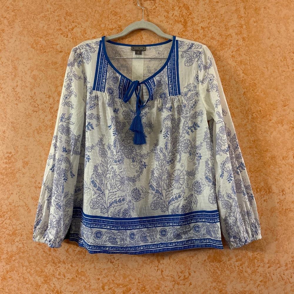 POINT SUR J. Crew Boho Blouse size small